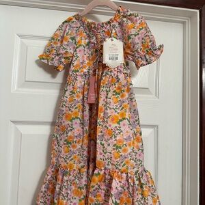Ivy City Co Mini Katie Dress - White, Pink, Yellow, Green